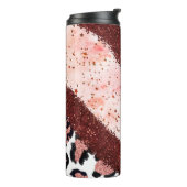 Rosa Leopardrucke mit Glitzer Thermosbecher (Nach links gedreht)