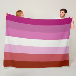 Rosa Lesbische Flagge Fleecedecke