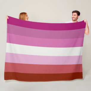 Rosa Lesbische Flagge Fleecedecke