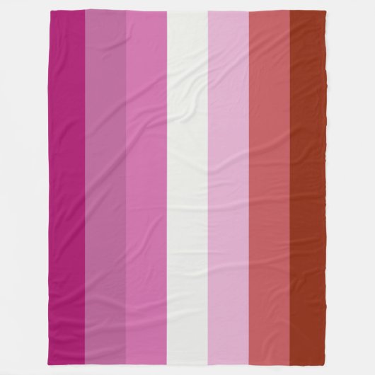 Rosa Lesbische Flagge Fleecedecke (Vorderseite)
