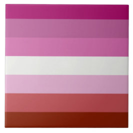 Rosa Lesbische Flagge Fliese