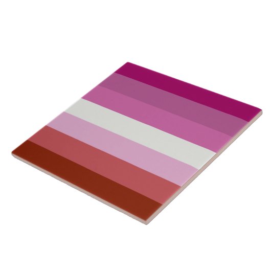 Rosa Lesbische Flagge Fliese (Seite)