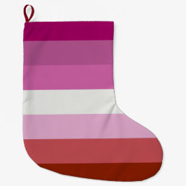 Rosa Lesbische Flagge Großer Weihnachtsstrumpf