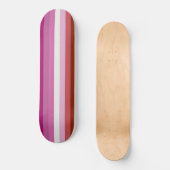 Rosa Lesbische Flagge Skateboard (Vorderseite)