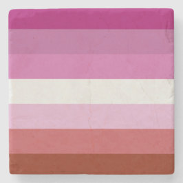 Rosa Lesbische Flagge Steinuntersetzer
