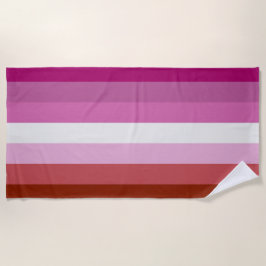 Rosa Lesbische Flagge Strandtuch