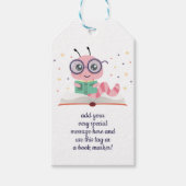 Rosa Lesezeichen Geschenkanhänger (Vorderseite)