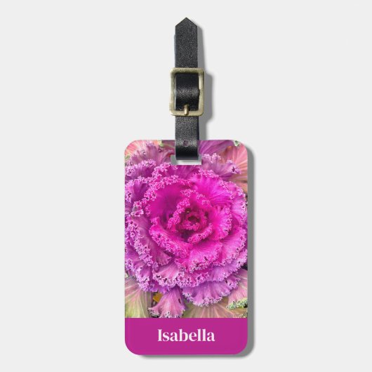 Rosa Lettuce Gepäckanhänger (Vorderseite vertikal)