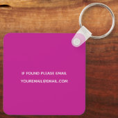 Rosa Lettuce-Schlüsselanhänger mit Monogramm Schlüsselanhänger (Rückseite)