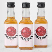Rosa letzte Disco-Kugel beim Party Alkoholflaschenetikett (Flaschen)
