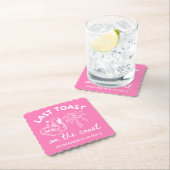 Rosa Letzter Toast Junggeselinnen-Abschied Unterse Untersetzer (Vor Ort)