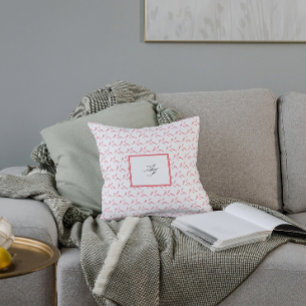 Rosa, leuchtend farbiges Seepferd Kissen