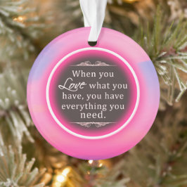 Rosa Leuchtring Weihnachtsschmuck Ornament