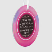 Rosa Leuchtring Weihnachtsschmuck Ornament (Vorderseite)