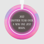 Rosa Leuchtring Weihnachtsschmuck Ornament (Rückseite)