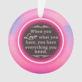 Rosa Leuchtring Weihnachtsschmuck Ornament (Vorderseite)