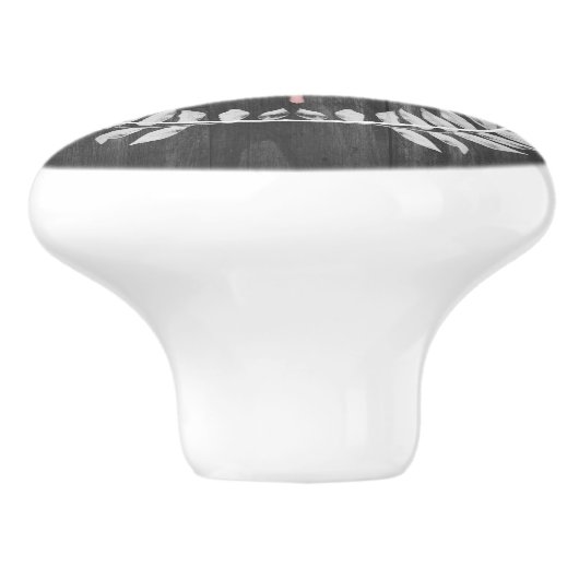 Rosa Libelle Rustikale Personalisierte Keramik Keramikknauf (Seitenansicht)