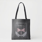 Rosa Libelle Rustikale Personalisierte Tote Tasche (Vorderseite)