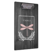 Rosa Libelle Rustikale Zwischenablage Klemmbrett (Rechts)