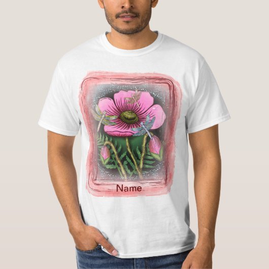 Rosa Libelle T-Shirt (Vorderseite)