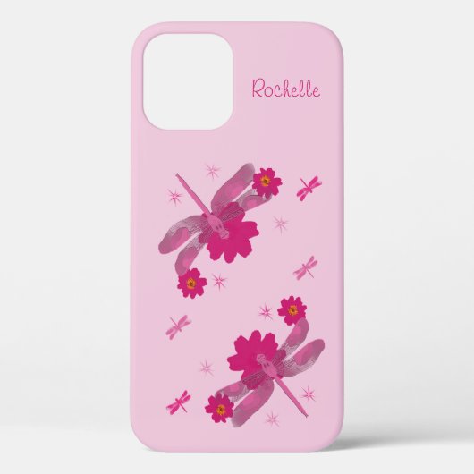 Rosa Libellen Case-Mate iPhone Hülle (Rückseite)