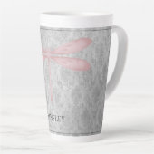 Rosa Libellen-Damaskus Milchtasse (Rechte Ecke)