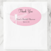 Rosa Libellen-Dusche danken Ihnen Aufkleber (Tasche)