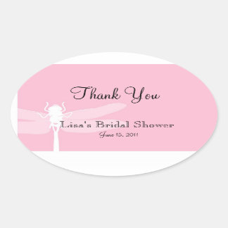 Rosa Libellen-Dusche danken Ihnen Aufkleber