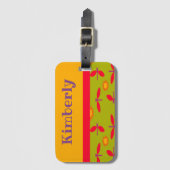 Rosa Libellen Gepäckanhänger (Vorderseite Vertikal)