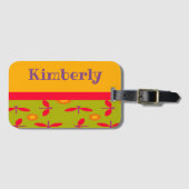 Rosa Libellen Gepäckanhänger (Vorderseite (Horizontal))