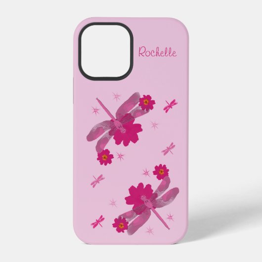 Rosa Libellen iPhone Hülle (Rückseite)