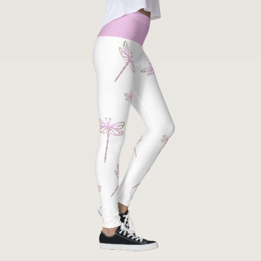 Rosa Libellen Leggings (Rechts)