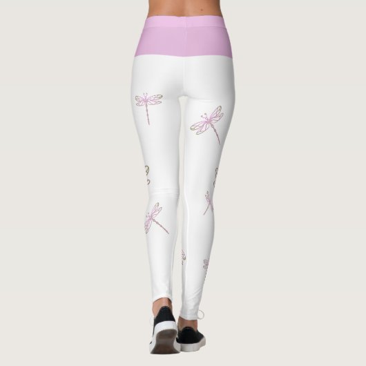 Rosa Libellen Leggings (Rückseite)