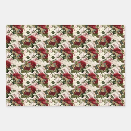 Rosa Libellen und Rose Geschenkpapier Set (Vorderseite 3)