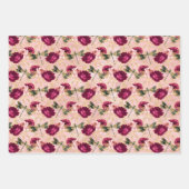 Rosa Libellen und Rose Geschenkpapier Set (Vorderseite 2)