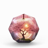 Rosa lichtdurchlässiger Apfelwein mit Apfelbaum-Sz Fotoblock (Vorderseite)