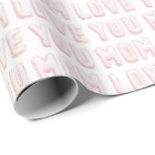 Rosa Lieb Dich Mama Herzen Muttertag Geschenkpapier (Rolleneckpunkt)
