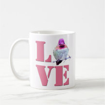 Rosa LIEBE Anna's Hummingbird Foto Kaffee Tasse