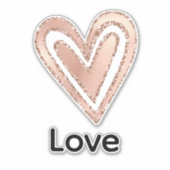 Rosa Liebe Aufkleber (Vorderseite)