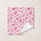 Rosa Liebe Badhandtuch Set (Waschlappen)