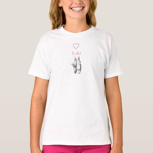 Rosa Liebe Ballett T - Shirt (Vorderseite)
