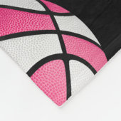 Rosa Liebe Basketballkorb Fleecedecke (Ecke)