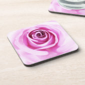 Rosa Liebe Blume Set 6 Untersetzer (Linke Seite)