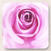 Rosa Liebe Blume Set 6 Untersetzer (Vorderseite)