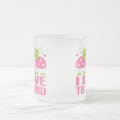 Rosa Liebe des Marienkäfer-I, Geschenk zu lesen Mattglastasse (Mittel)