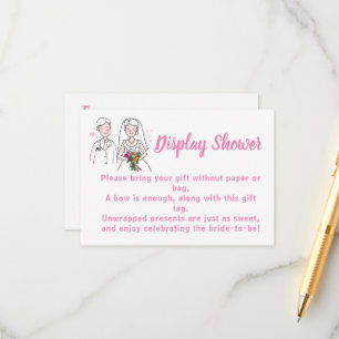 Rosa Liebe Display Bridal Polterabend Begleitkarte