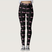 Rosa Liebe Druckbuchstabe, Lässige Hochtöne von Fr Leggings (Vorderseite)