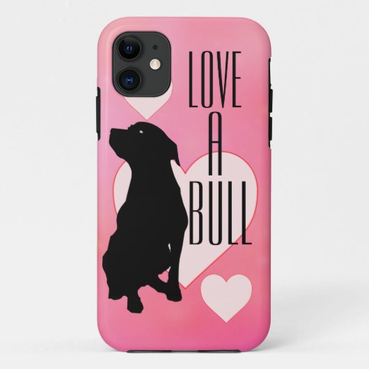 Rosa Liebe ein Telefon-Kasten Stiers Pitbull Case-Mate iPhone Hülle (Rückseite)