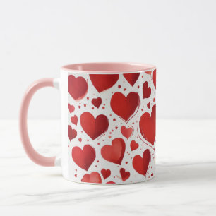 "Rosa Liebe: Eine rosafarbene Tasse, die von der R Tasse
