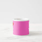 Rosa LIEBE Elegant Stilvoll Espressotasse (Vorderseite)